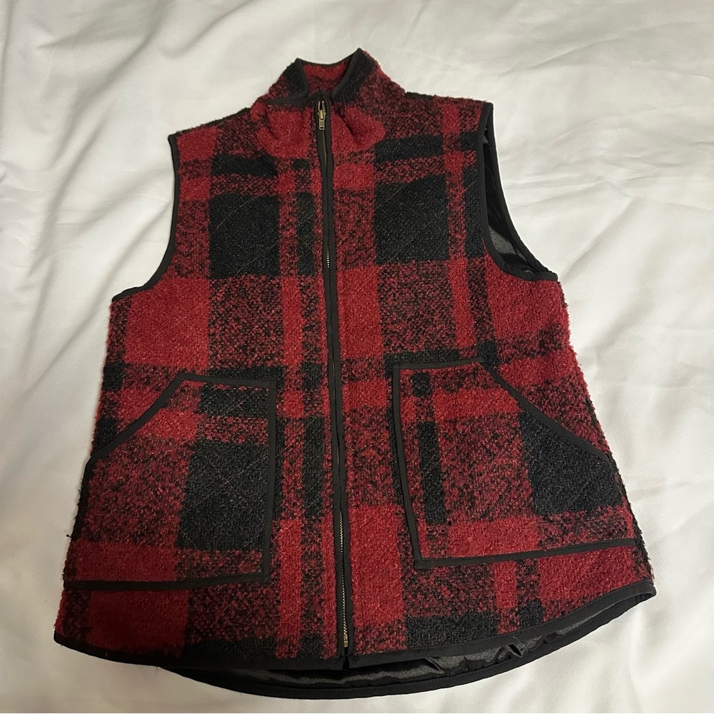 Miami Red and Black Checkered Vest